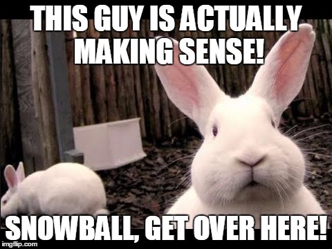 THIS GUY IS ACTUALLY MAKING SENSE! SNOWBALL, GET OVER HERE! | made w/ Imgflip meme maker