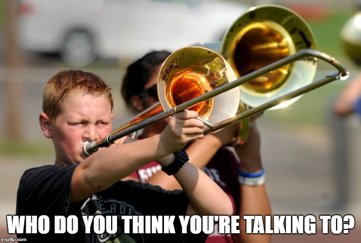 hot brass | WHO DO YOU THINK YOU'RE TALKING TO? | image tagged in hot brass | made w/ Imgflip meme maker