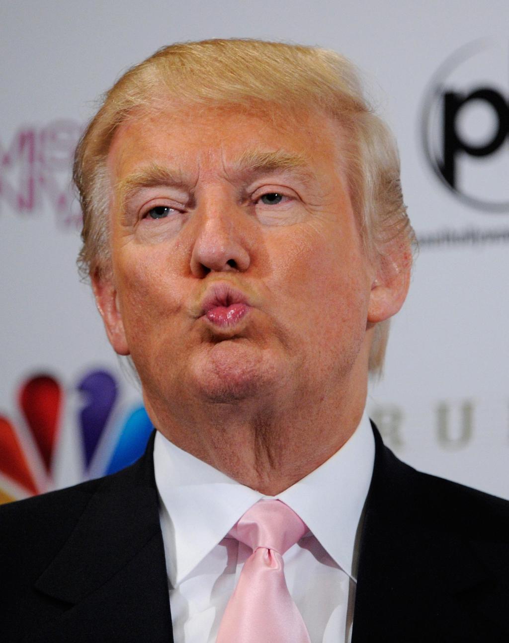 Kissy Trump Blank Meme Template