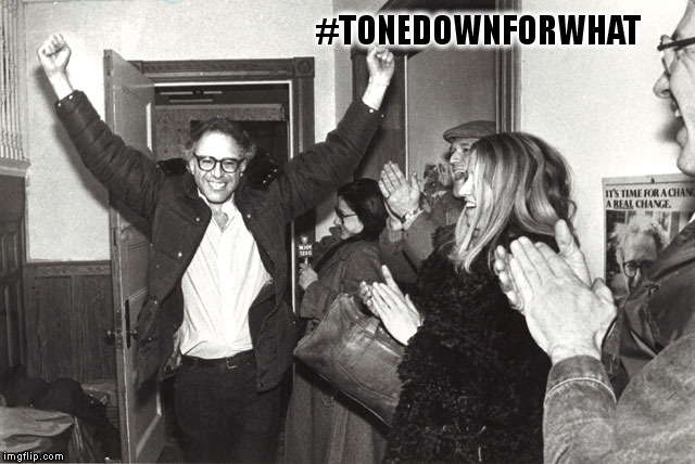 shhhh.... | #TONEDOWNFORWHAT | image tagged in feel the bern,birdie sanders,tonedownforwhat | made w/ Imgflip meme maker