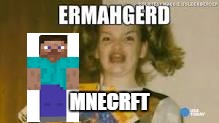 ERMAHGERD | MNECRFT | image tagged in minecraft | made w/ Imgflip meme maker