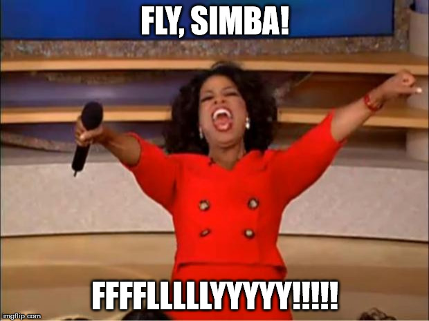 Oprah You Get A Meme | FLY, SIMBA! FFFFLLLLLYYYYY!!!!! | image tagged in memes,oprah you get a | made w/ Imgflip meme maker