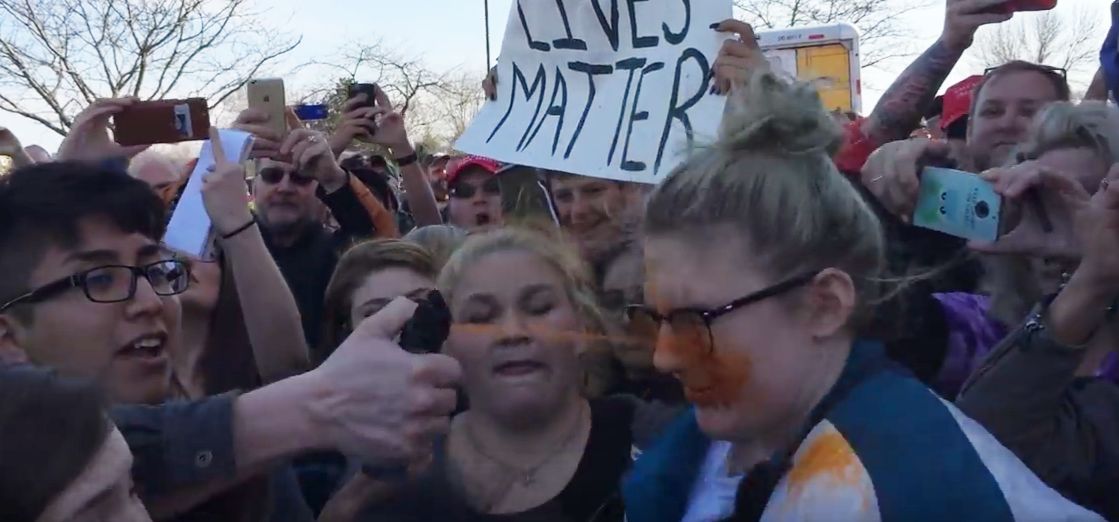High Quality Trump protester pepperspray Blank Meme Template
