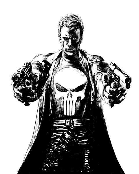 The punisher Drawing by Gorams hil | Saatchi Art