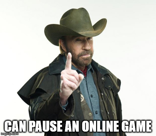 obey | CAN PAUSE AN ONLINE GAME | image tagged in norris | made w/ Imgflip meme maker