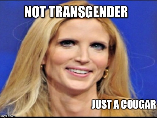 NOT TRANSGENDER JUST A COUGAR | made w/ Imgflip meme maker