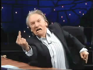 High Quality Flipping Bird Maher Blank Meme Template