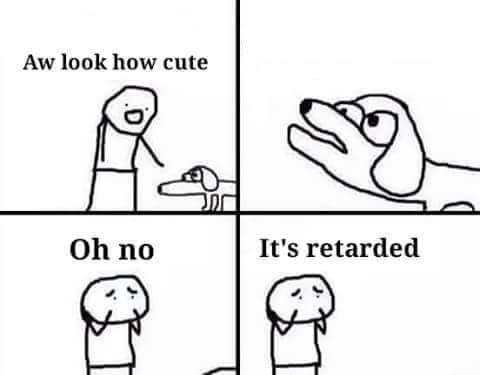 High Quality Retarded dog Blank Meme Template