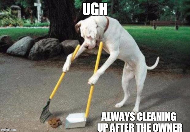 This is revenge | UGH; ALWAYS CLEANING UP AFTER THE OWNER | image tagged in dog poop | made w/ Imgflip meme maker