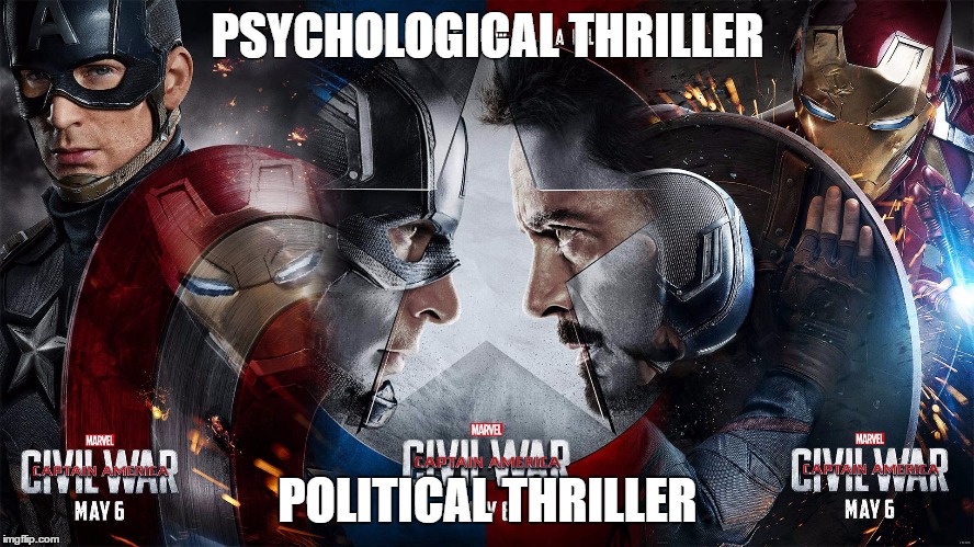 PSYCHOLOGICAL THRILLER; POLITICAL THRILLER | made w/ Imgflip meme maker