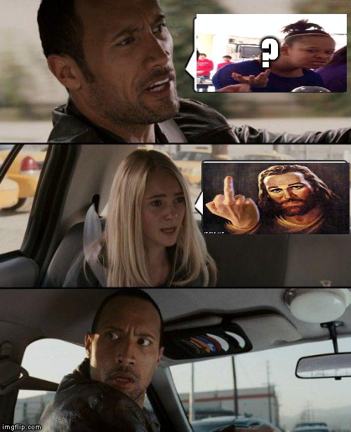 Mind to mind communication | ? | image tagged in the rock driving | made w/ Imgflip meme maker