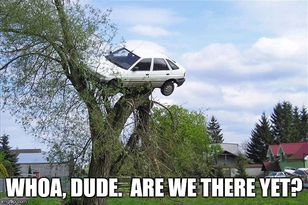 WHOA, DUDE.  ARE WE THERE YET? | made w/ Imgflip meme maker