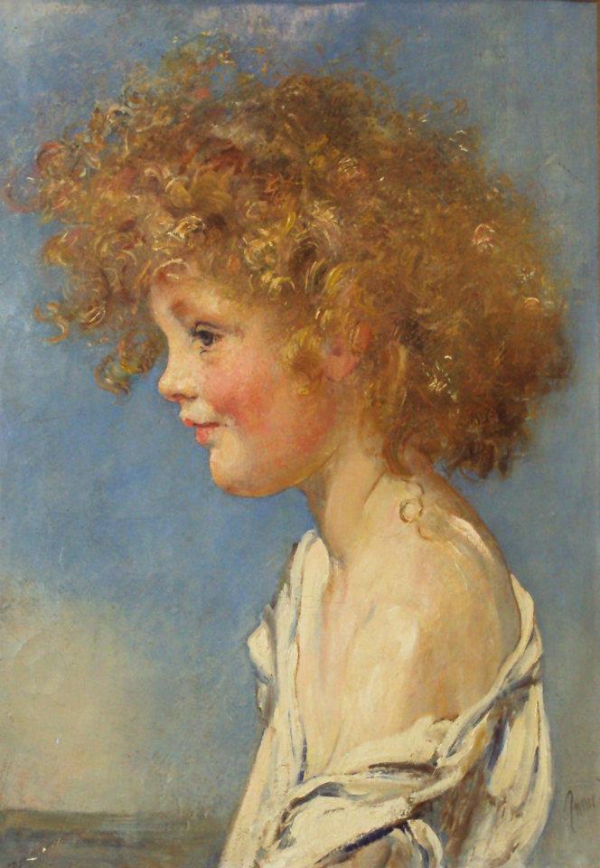 Annie Swynnerton (1844 – 1933, English) child big messy hair sid Blank Meme Template