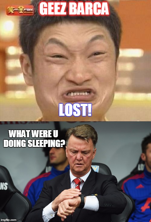 GEEZ BARCA LOST | GEEZ BARCA; LOST! WHAT WERE U DOING SLEEPING? | image tagged in reactions | made w/ Imgflip meme maker