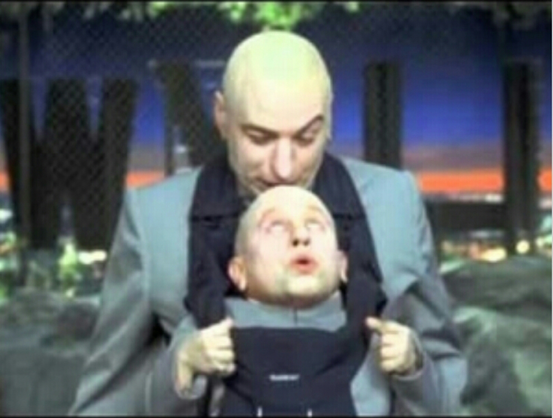 High Quality Dr Evil_Mini Me Blank Meme Template