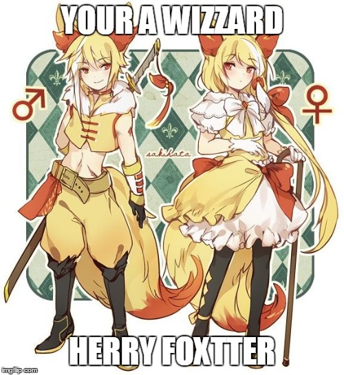 pokemon | YOUR A WIZZARD; HERRY FOXTTER | image tagged in funny memes | made w/ Imgflip meme maker