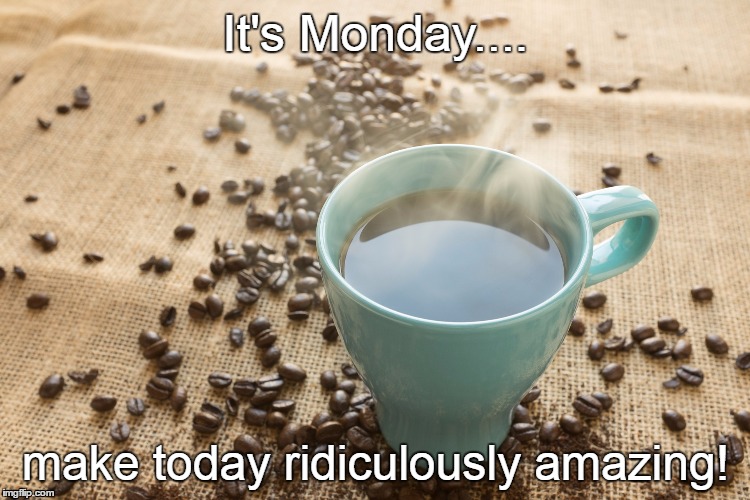 Monday morning | It's Monday.... make today ridiculously amazing! | image tagged in monday,monday mornings | made w/ Imgflip meme maker