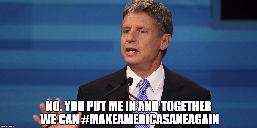 Electable Gary | NO. YOU PUT ME IN AND TOGETHER WE CAN #MAKEAMERICASANEAGAIN | image tagged in electable gary | made w/ Imgflip meme maker