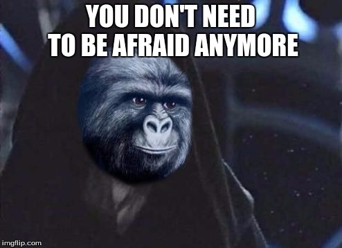 Emperor Rustling | YOU DON'T NEED TO BE AFRAID ANYMORE | image tagged in emperor rustling | made w/ Imgflip meme maker