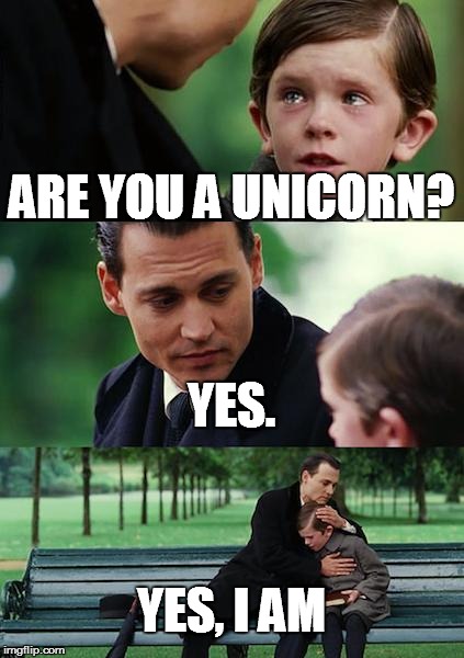 Finding Neverland | ARE YOU A UNICORN? YES. YES, I AM | image tagged in memes,finding neverland | made w/ Imgflip meme maker