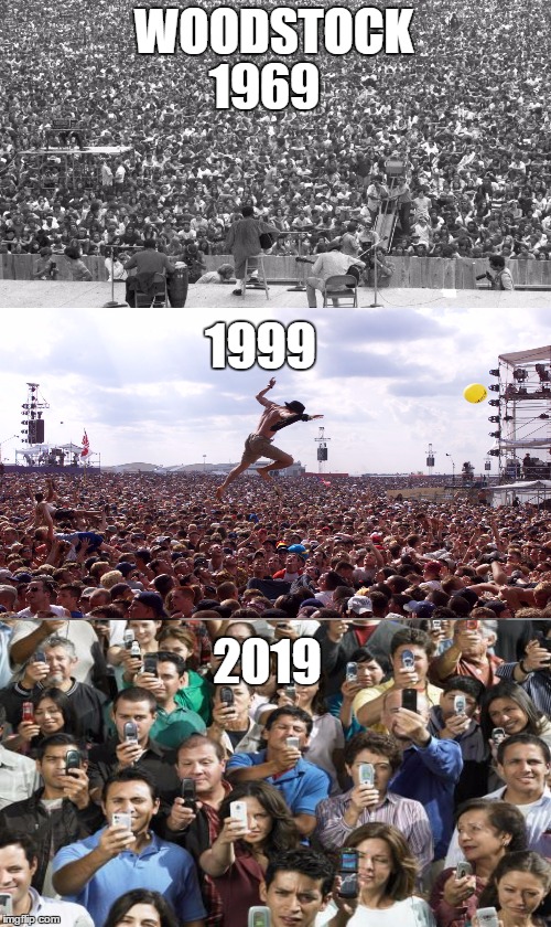 If This Ain't Funny I'll Delete My Account | WOODSTOCK; 1969; 1999; 2019 | image tagged in memes,rick and carl 3 | made w/ Imgflip meme maker