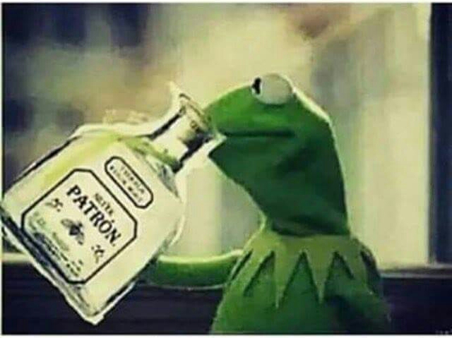 Kermit Drinking Blank Meme Template
