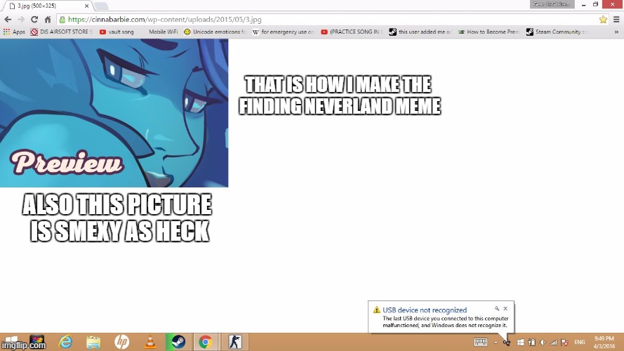 this is how i made the finding neverland pinups meme | THAT IS HOW I MAKE THE FINDING NEVERLAND MEME; ALSO THIS PICTURE IS SMEXY AS HECK | image tagged in is this lapis lazuli or not,memes,custom template,lapis lazuli | made w/ Imgflip meme maker
