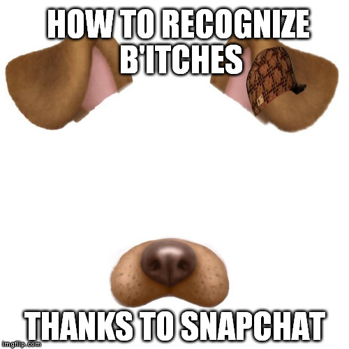 Things that make your life easier. | HOW TO RECOGNIZE B'ITCHES; THANKS TO SNAPCHAT | image tagged in mremes,snapchat | made w/ Imgflip meme maker