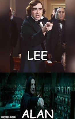 Lee and Alan | LEE; ALAN | image tagged in snape,snape meme,lee pace meme | made w/ Imgflip meme maker