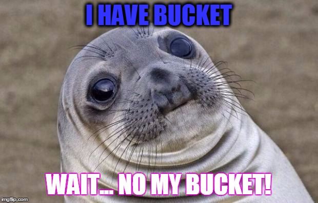 My Bucket
 | I HAVE BUCKET; WAIT... NO MY BUCKET! | image tagged in memes,my bucket,other | made w/ Imgflip meme maker