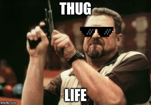 Am I The Only One Around Here Meme | THUG; LIFE | image tagged in memes,am i the only one around here | made w/ Imgflip meme maker