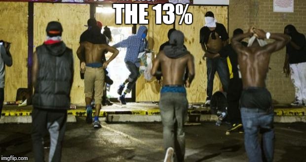 This is now-Fast forward a few years | THE 13% | image tagged in ferguson riots,memes | made w/ Imgflip meme maker
