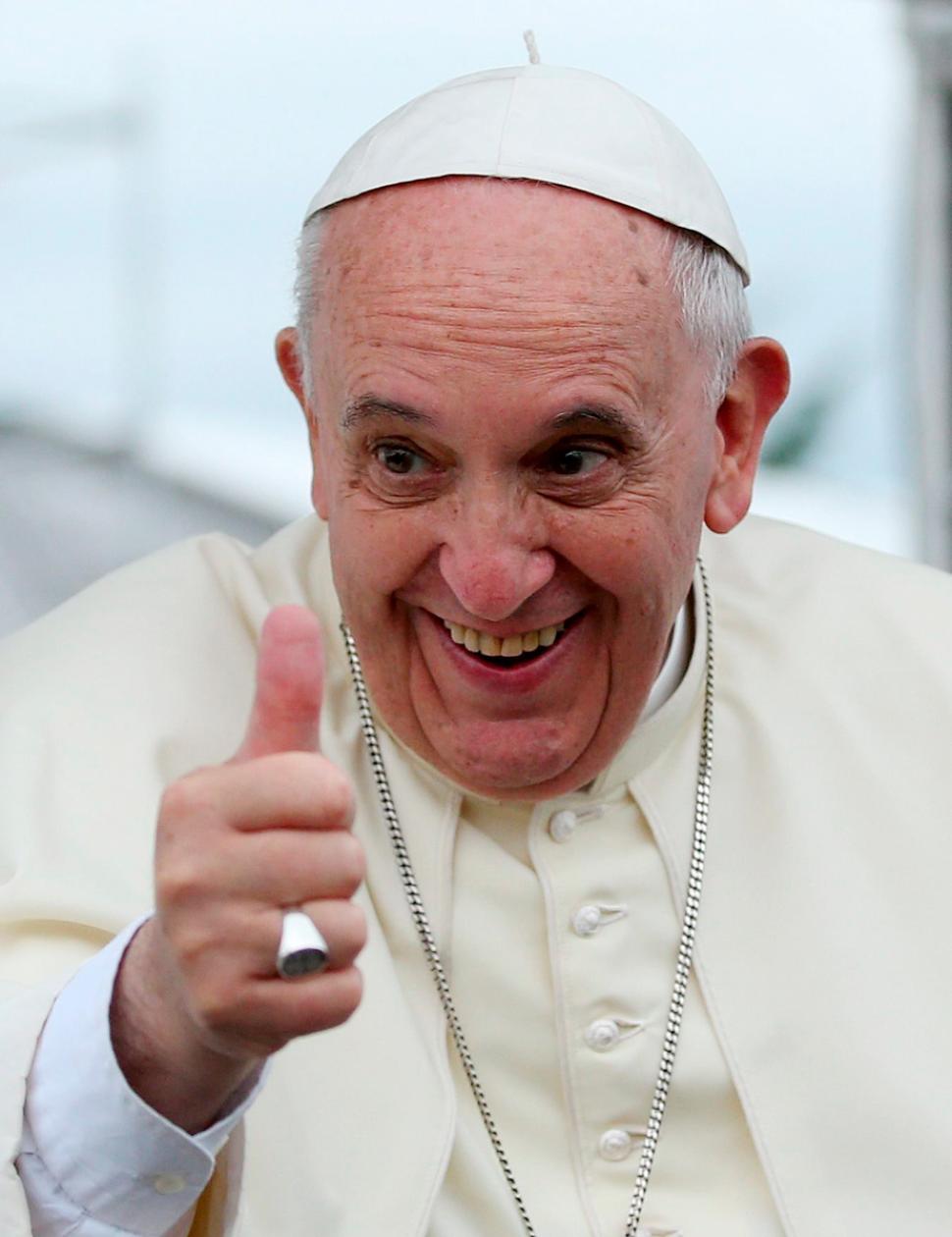 High Quality Pope Francis Thumbs Up Blank Meme Template
