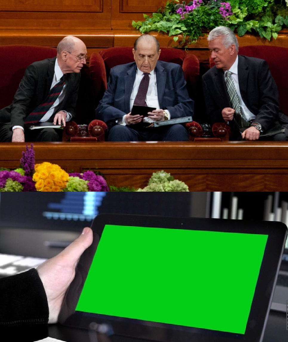 monson on tablet Blank Meme Template