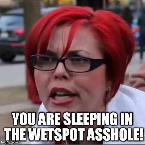 Red Head Potty Mouth 2 | YOU ARE SLEEPING IN THE WETSPOT ASSHOLE! | image tagged in red head potty mouth 2 | made w/ Imgflip meme maker