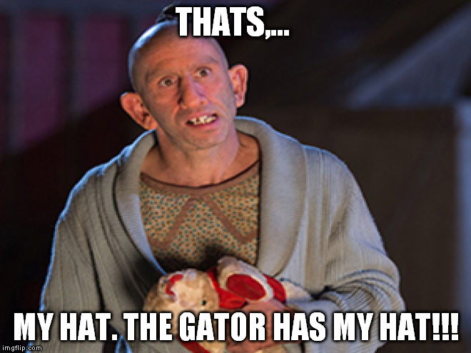 THATS,... MY HAT. THE GATOR HAS MY HAT!!! | made w/ Imgflip meme maker
