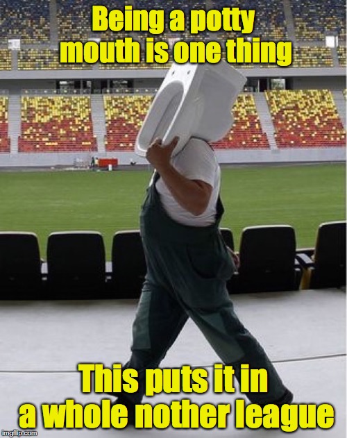 Toilet Head | Being a potty mouth is one thing; This puts it in a whole nother league | image tagged in toilet,funny,head | made w/ Imgflip meme maker