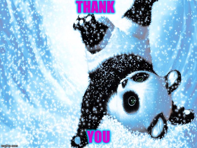THANK; YOU | image tagged in panda | made w/ Imgflip meme maker