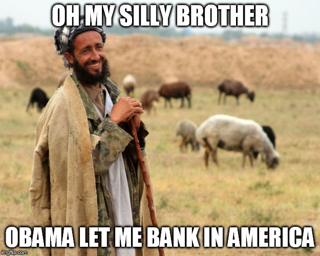 Shepard | OH MY SILLY BROTHER OBAMA LET ME BANK IN AMERICA | image tagged in shepard | made w/ Imgflip meme maker