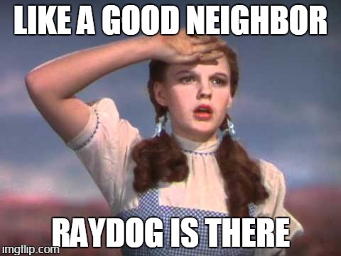 LIKE A GOOD NEIGHBOR RAYDOG IS THERE | made w/ Imgflip meme maker