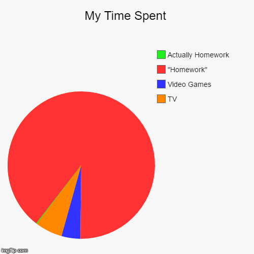 Life After School | image tagged in funny,pie charts,homework,truth | made w/ Imgflip chart maker
