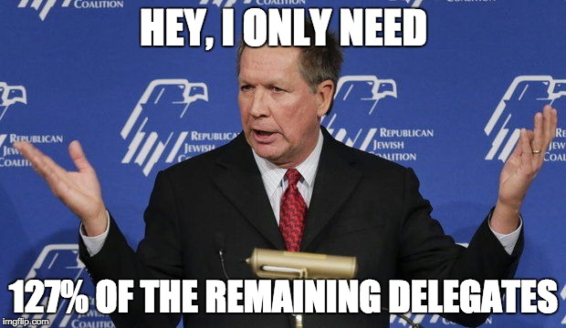 HEY, I ONLY NEED 127% OF THE REMAINING DELEGATES | made w/ Imgflip meme maker