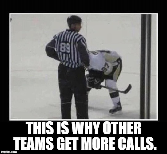 Hockey Ref | THIS IS WHY OTHER TEAMS GET MORE CALLS. | image tagged in funny,meme | made w/ Imgflip meme maker