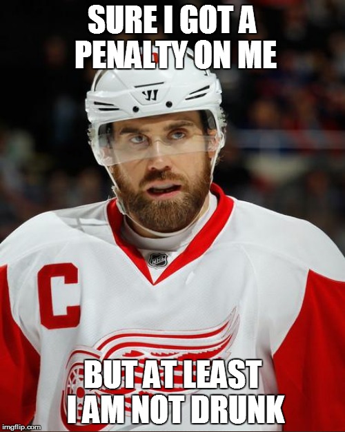 SURE I GOT A PENALTY ON ME BUT AT LEAST I AM NOT DRUNK | made w/ Imgflip meme maker