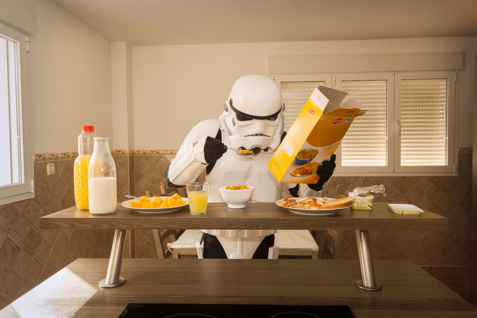 High Quality Stormtrooper breakfast Blank Meme Template