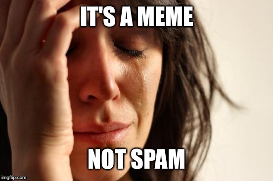 First World Problems Meme | IT'S A MEME NOT SPAM | image tagged in memes,first world problems | made w/ Imgflip meme maker