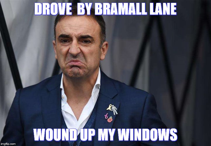 DROVE  BY BRAMALL LANE; WOUND UP MY WINDOWS | made w/ Imgflip meme maker