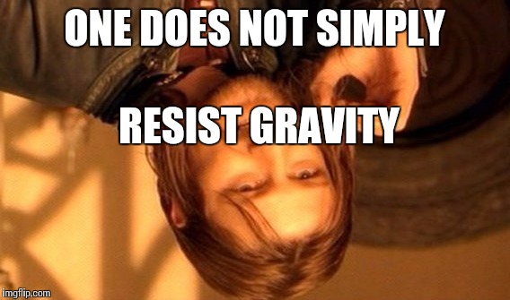 One Does Not Simply Meme | ONE DOES NOT SIMPLY; RESIST GRAVITY | image tagged in memes,one does not simply | made w/ Imgflip meme maker