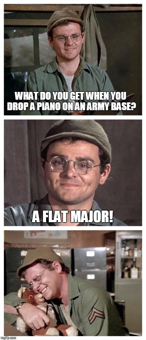 Bad Pun Radar |  WHAT DO YOU GET WHEN YOU DROP A PIANO ON AN ARMY BASE? A FLAT MAJOR! | image tagged in bad pun radar,memes | made w/ Imgflip meme maker