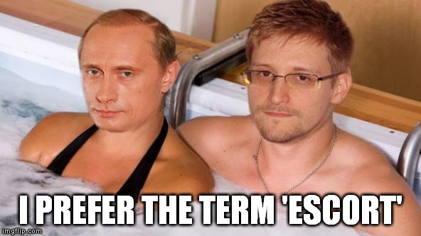 Putin's Hot Tub | I PREFER THE TERM 'ESCORT' | image tagged in putin's hot tub | made w/ Imgflip meme maker